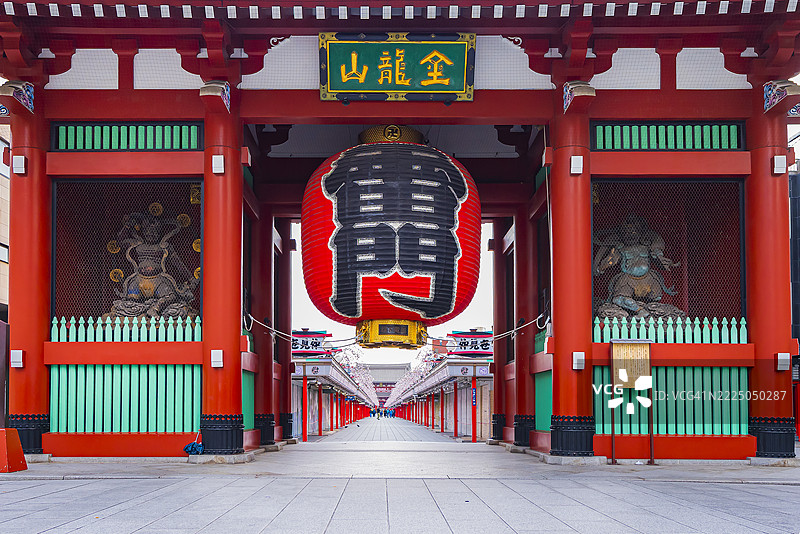 东京浅草寺雷门的风景美景图片素材