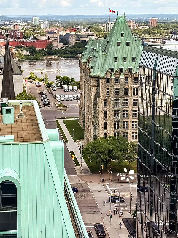 渥太华市中心俯瞰加蒂诺的景色图片素材