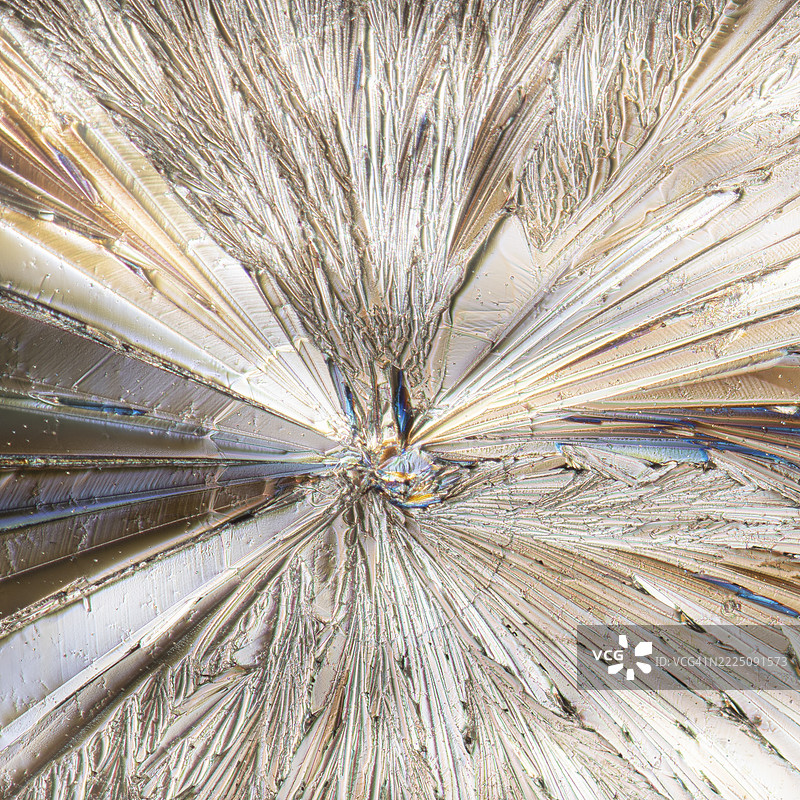 独特糖晶体结构的特写，展现复杂的图案图片素材