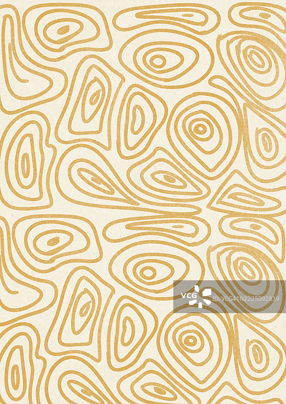 不规则旋转图案的抽象黄色插图图片素材