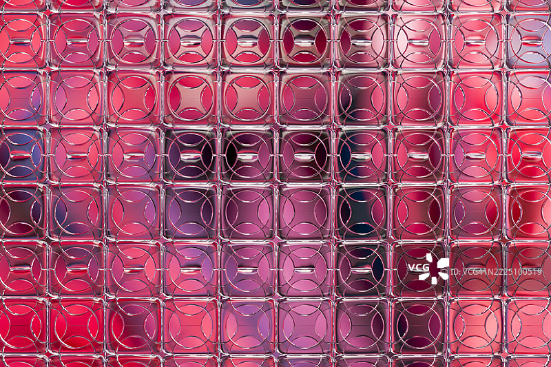 色彩斑斓的抽象玻璃面板背景，带有红色和粉色渐变图案图片素材