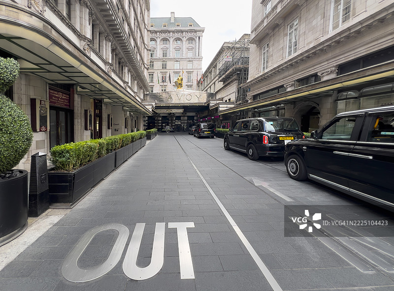 萨沃伊酒店街道入口图片素材