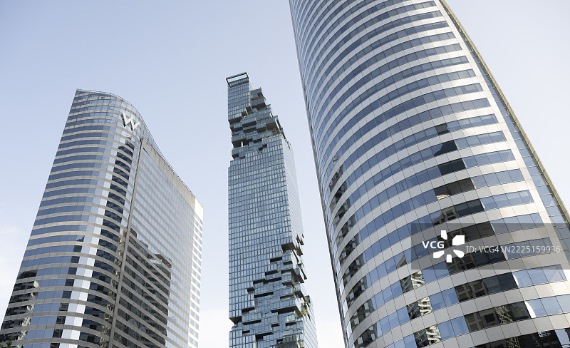 曼谷日出时的天际线图片素材