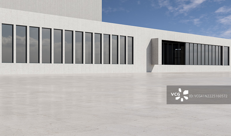 现代建筑外的 marble 地板图片素材