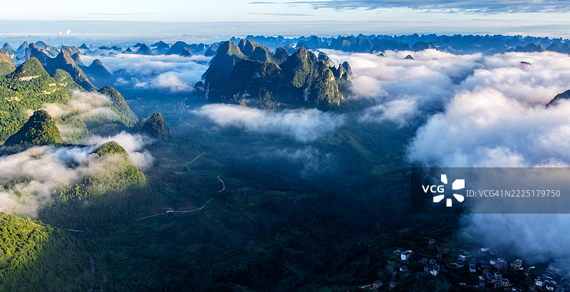 漓江晨景图片素材