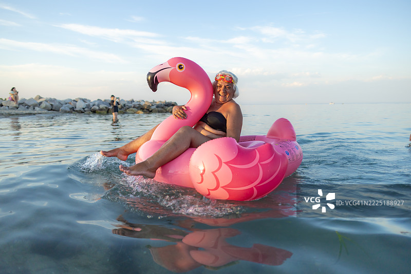 哎呀！飞翔的火烈鸟图片素材