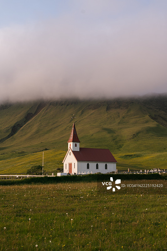 冰岛美丽的北欧教堂图片素材