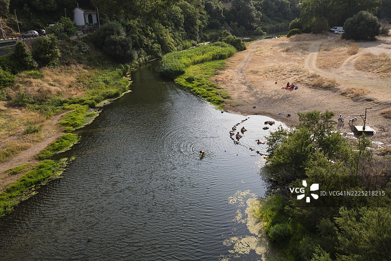 撒丁岛卡斯特尔多里亚的温泉浴场图片素材