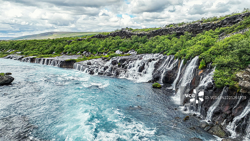 冰岛的哈伦瀑布图片素材