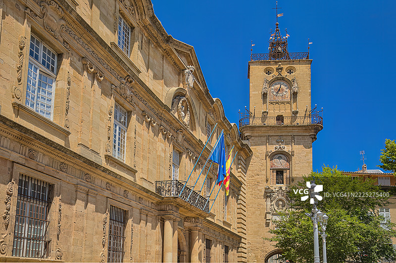 艾克斯-普罗旺斯市政厅，普罗旺斯，法国图片素材