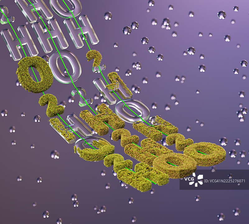 水的化学式 H2O图片素材