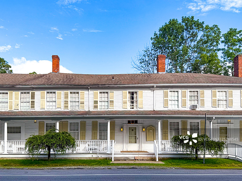 汤普森的乡村小屋和汤普森公理教堂图片素材