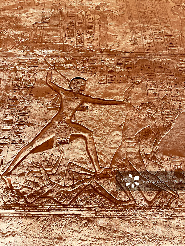 阿斯旺的阿布辛贝尔神庙内部手机照片图片素材