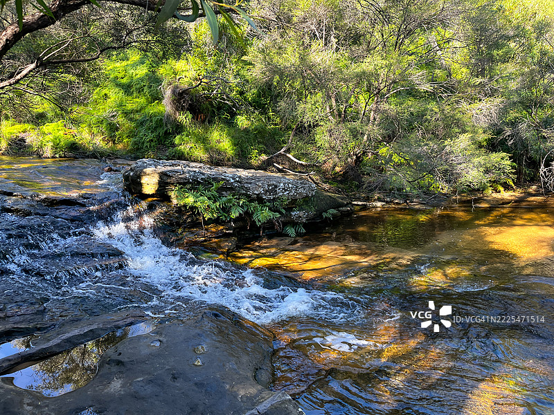 蓝山卡通巴的温特沃斯瀑布急流景观图片素材