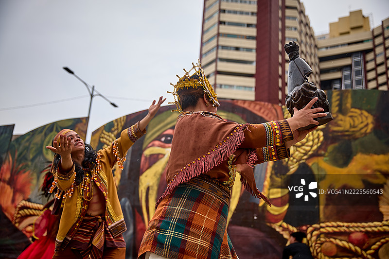 迪纳江节的舞者。图片素材