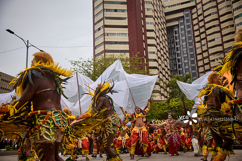 迪纳江节的舞者。图片素材