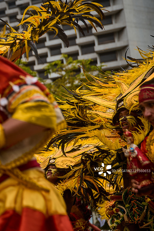 迪纳江节的舞者。图片素材