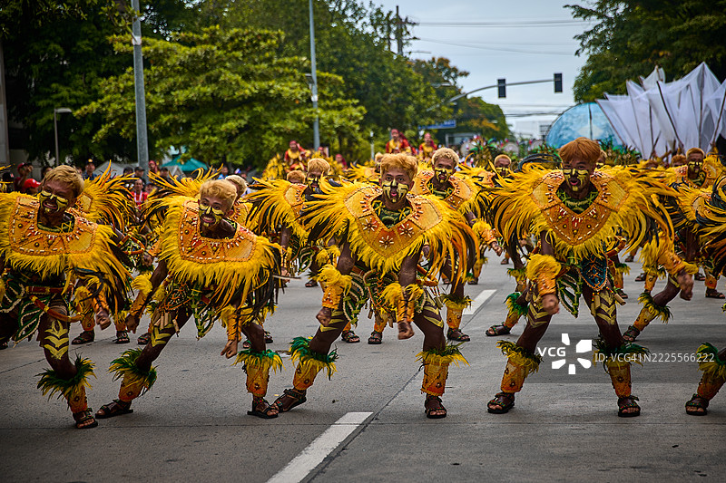 迪纳江节的舞者。图片素材