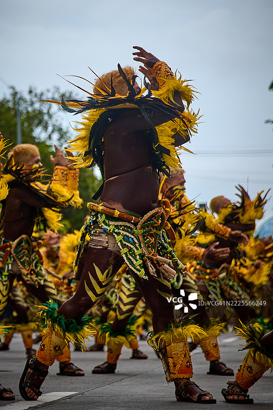 迪纳江节的舞者。图片素材