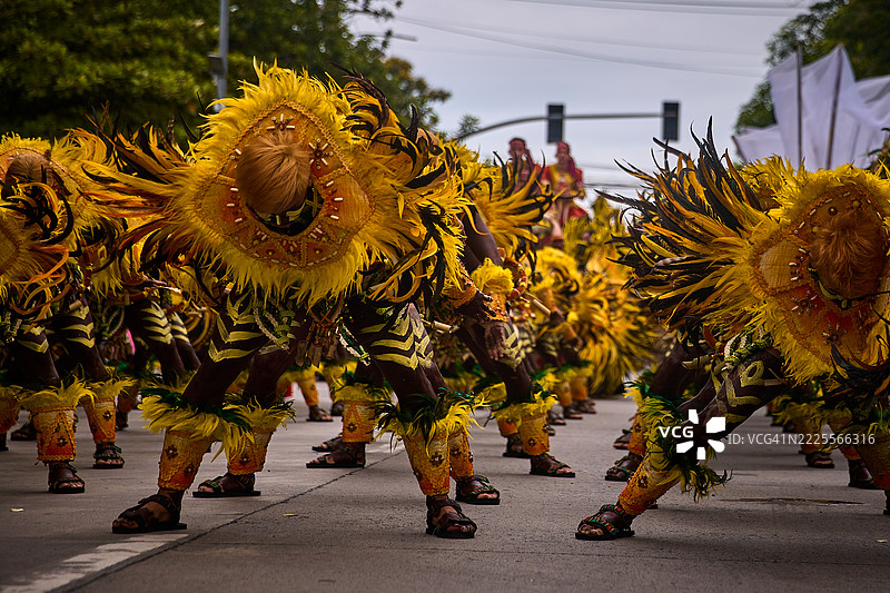 迪纳江节的舞者。图片素材