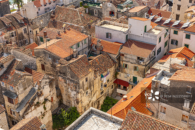 斯普利特，老城区的景观图片素材