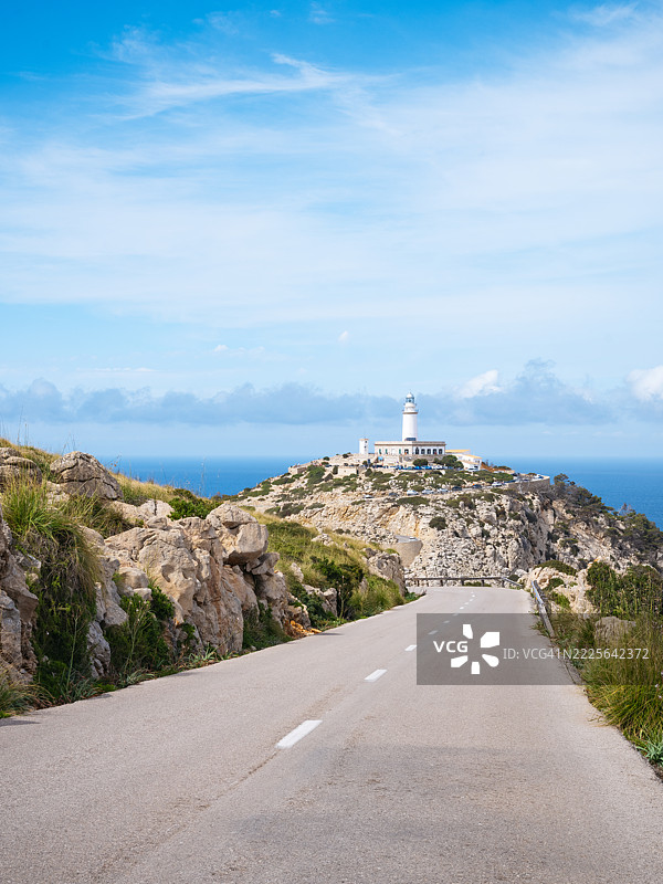 马洛卡岛福尔门托角灯塔，巴利阿里群岛，西班牙图片素材