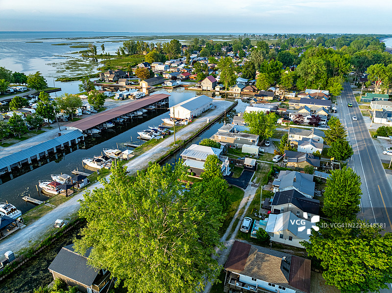 安大略省波特罗温的长点国家野生动物保护区的鸟瞰图图片素材