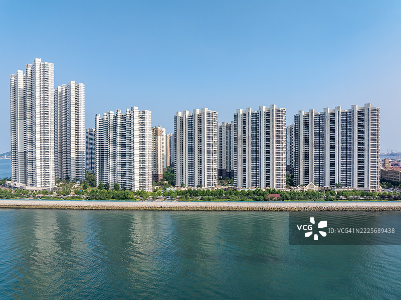 人工岛上的住宅建筑图片素材