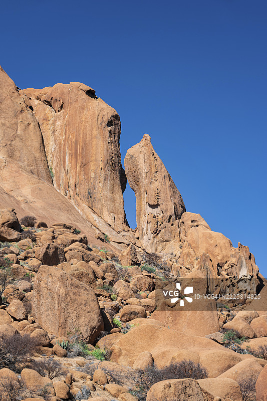 岩石形成，庞托克山脉，大斯皮茨科普，斯皮茨科普，大斯皮茨科普自然保护区，纳米比亚图片素材
