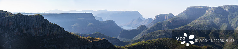 布莱德河峡谷的景观，低谷观景点，傍晚的光线，峡谷风景，布莱德河峡谷，全景路线，姆普马兰加，南非图片素材