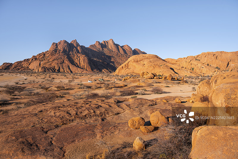 岩石形成，庞托克山脉，大斯皮茨科普，斯皮茨科普，大斯皮茨科普自然保护区，纳米比亚图片素材