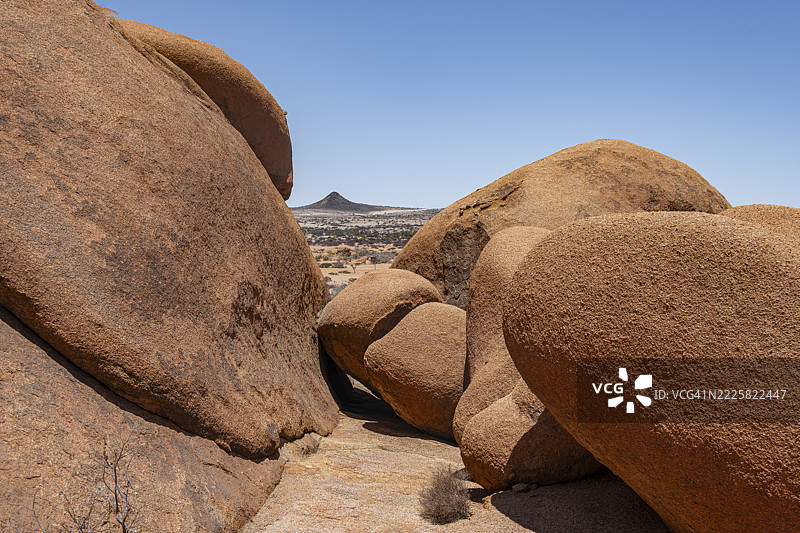 岩石形成，庞托克山脉，大斯皮茨科普，斯皮茨科普，大斯皮茨科普自然保护区，纳米比亚图片素材