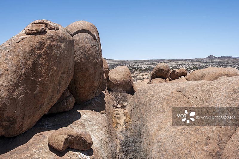 岩石形成，庞托克山脉，大斯皮茨科普，斯皮茨科普，大斯皮茨科普自然保护区，纳米比亚图片素材