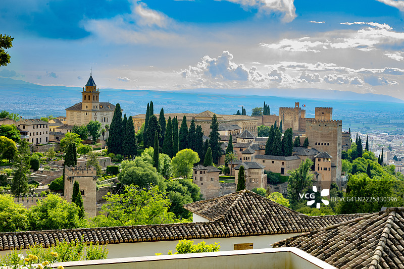 西班牙格拉纳达的阿尔罕布拉宫图片素材