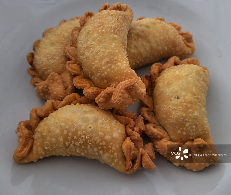 炸牛肉饺子图片素材