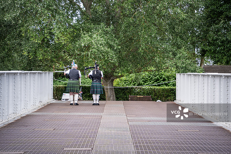 2025年5月28日，法国诺曼底贝努维尔的佩加索斯桥二战遗址，下午时分图片素材