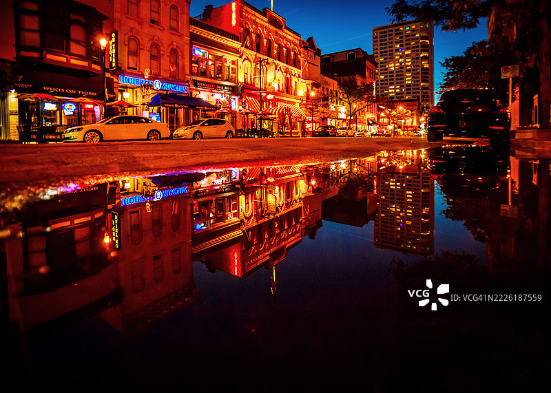 密尔沃基的历史悠久的第三街图片素材