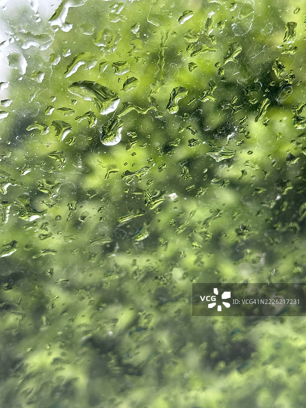 绿色雨天背景图片素材