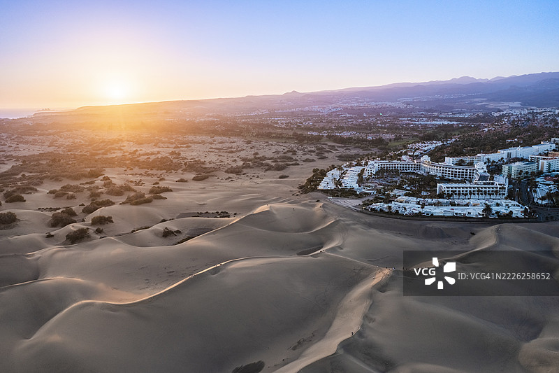 西班牙大加那利岛马斯帕洛马斯的沙丘图片素材