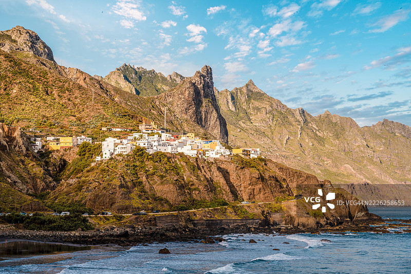 阿尔马西加和贝尼霍海滩，特内里费，西班牙图片素材