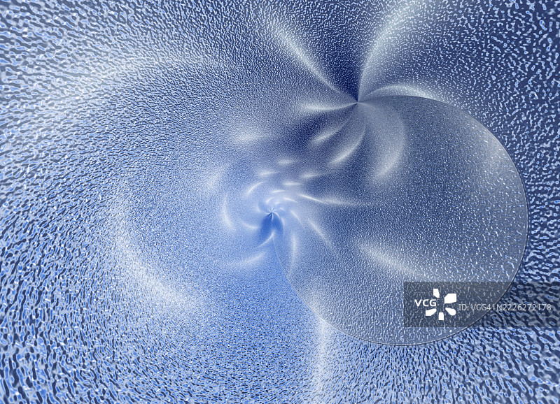 抽象的3D背景，深水隧道效果伴随移动的漩涡。图片素材