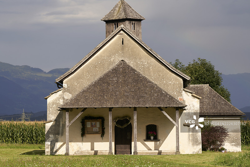 奥地利卡恩顿州莫尔布里克的圣玛德琳娜教堂附属教堂图片素材