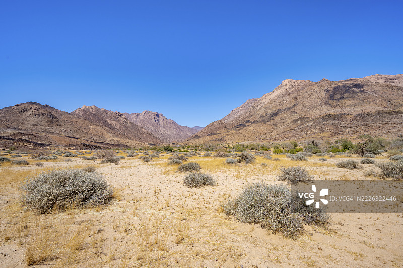 纳米比亚达马拉兰的布兰德堡沙漠景观图片素材