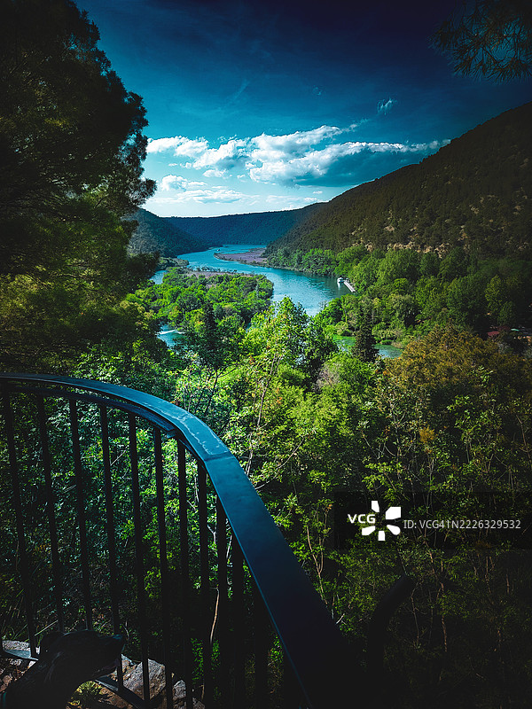 海洋与天空的美丽景色，伊本斯科-克尼纳，克罗地亚，西班牙图片素材