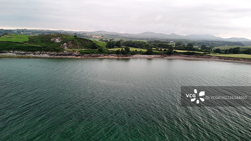 威尔士普威尔赫利的海洋与天空的美丽景色图片素材