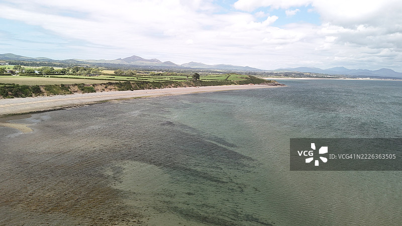海洋与天空的美丽景色，普威利，英国图片素材