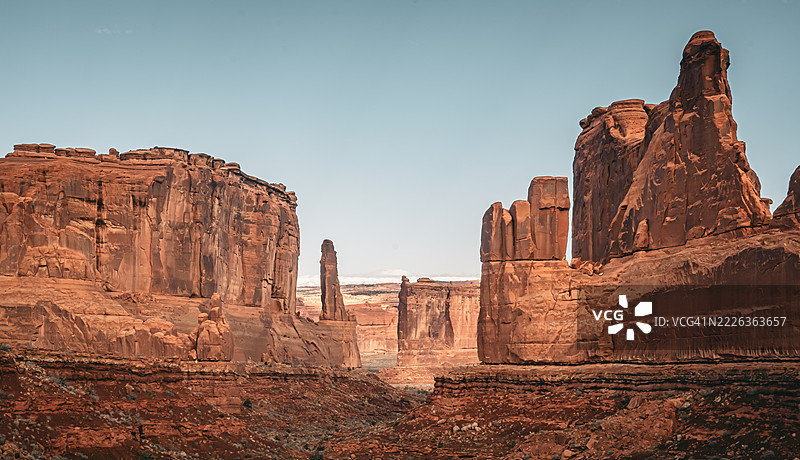 岩石形成的景观，汤普森，犹他州，美国图片素材