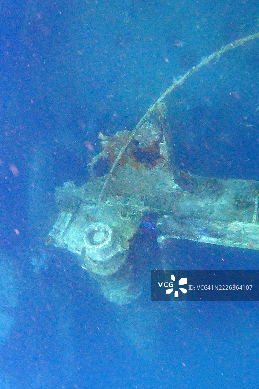 阿鲁巴水域的沉船安提利亚图片素材