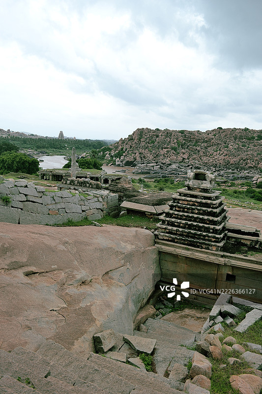 哈皮：被遗忘的帝国的古老遗址和圣地，霍斯佩特，卡纳塔克邦，印度图片素材
