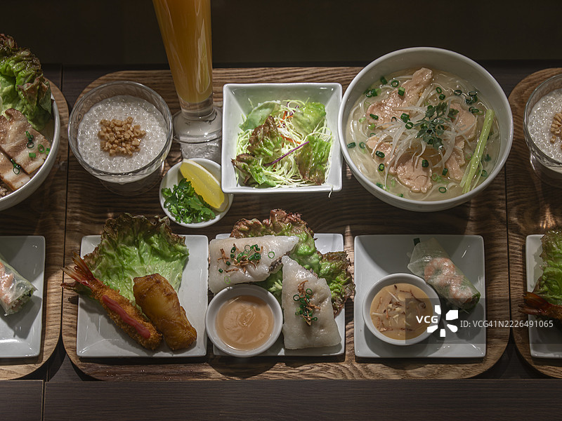越南料理定食复制品图片素材